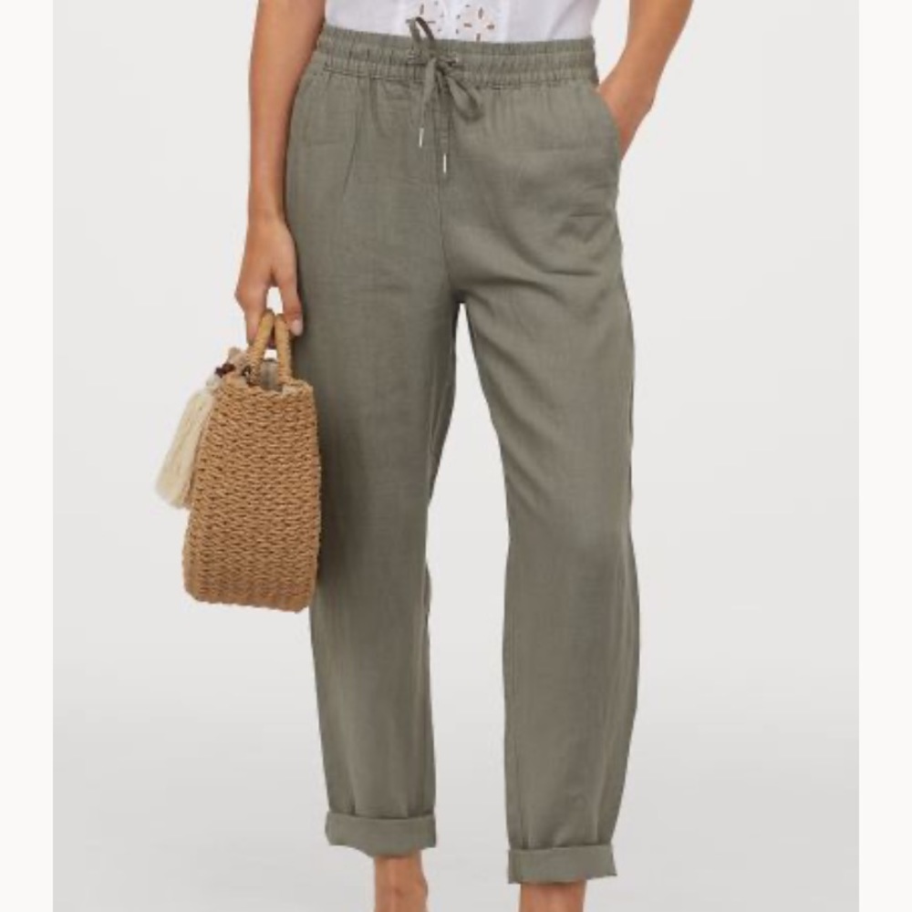 H&M LOGG Linen Joggers